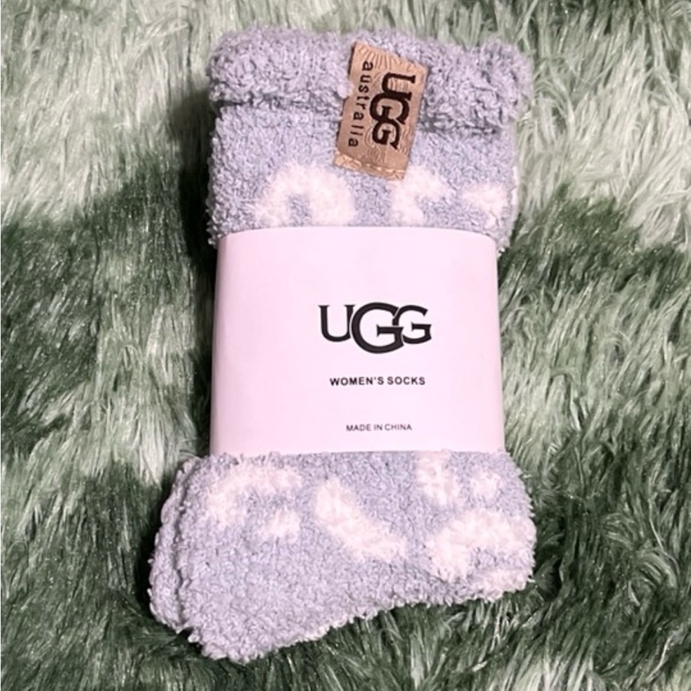 UGG Cheetah Print Fluffy Socks